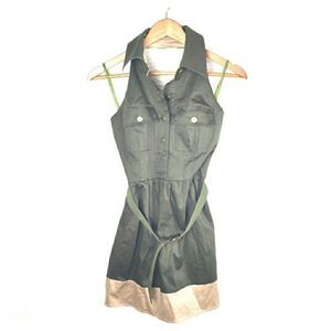 NWT Alyn Paige Green Belted Halter Dress Sz 5/6